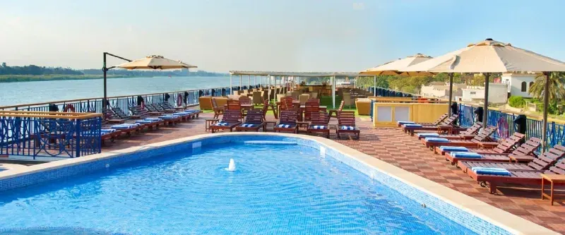 Amwaj Open-Air Jacuzzi & Pool Deck 2026 — Nile Views | Steam & Sauna | Thu/Mon $749